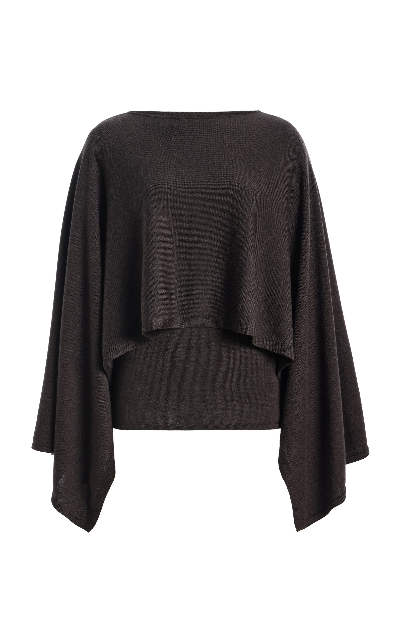 Merino Wool Cape Sweater - 1