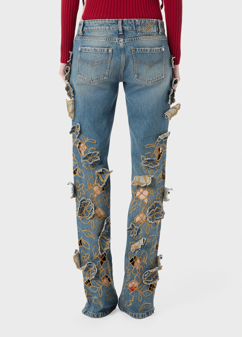 STRAIGHT LEG JEANS WITH EMBROIDERY 3