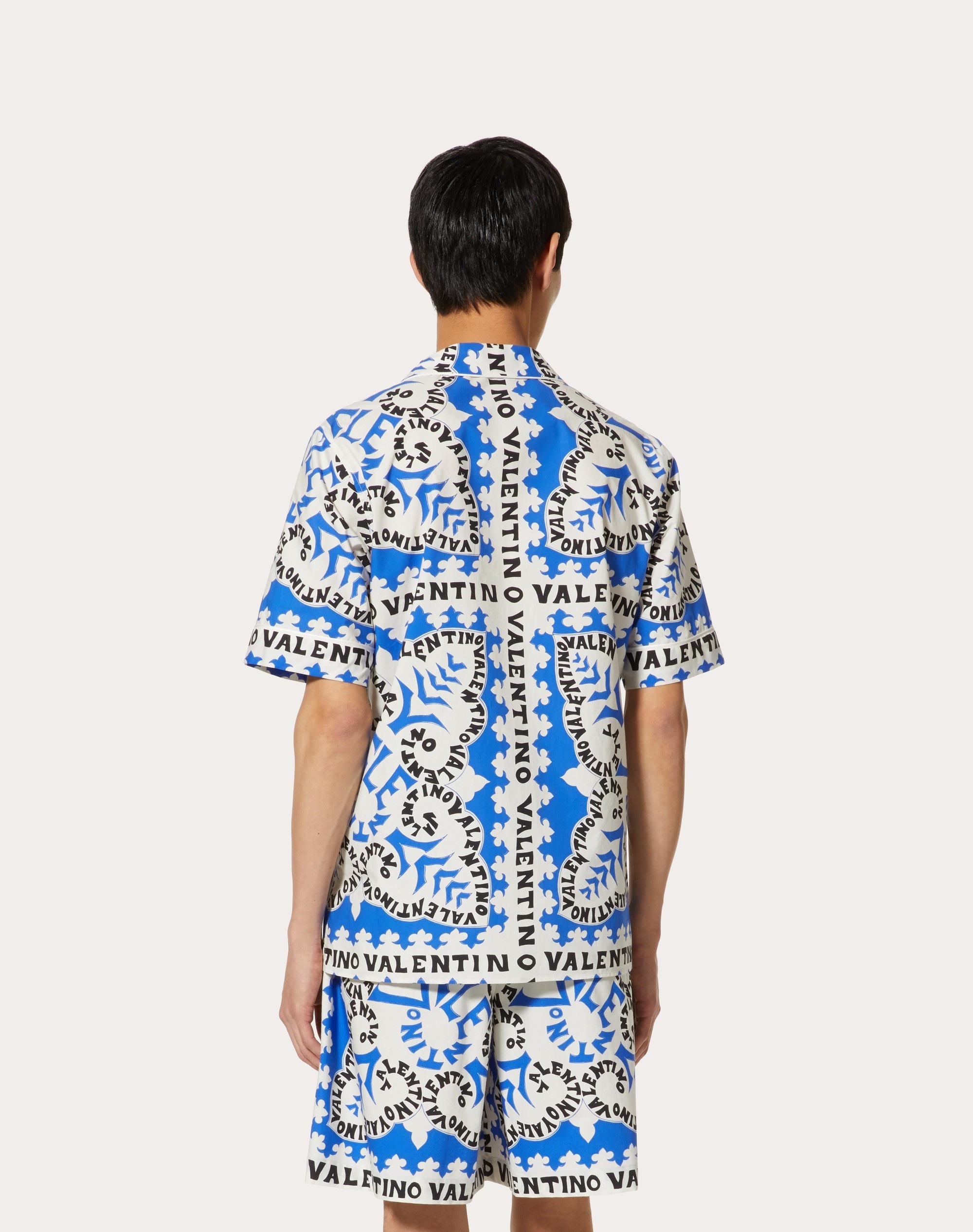 COTTON SHIRT WITH MINI BANDANA PRINT - 4