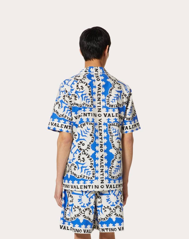 COTTON SHIRT WITH MINI BANDANA PRINT 4