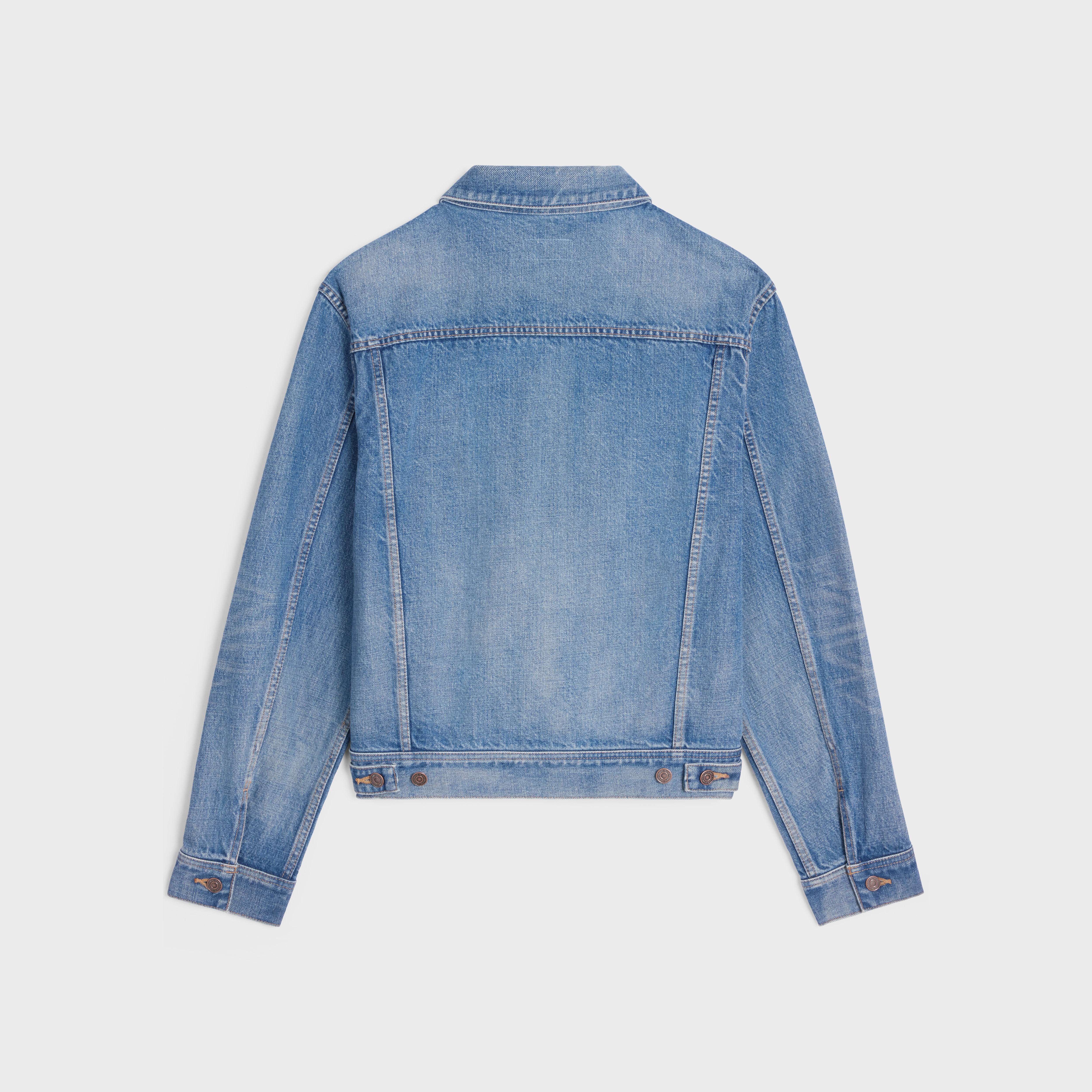 V-shaped trucker jacket in pismo wash denim - 2