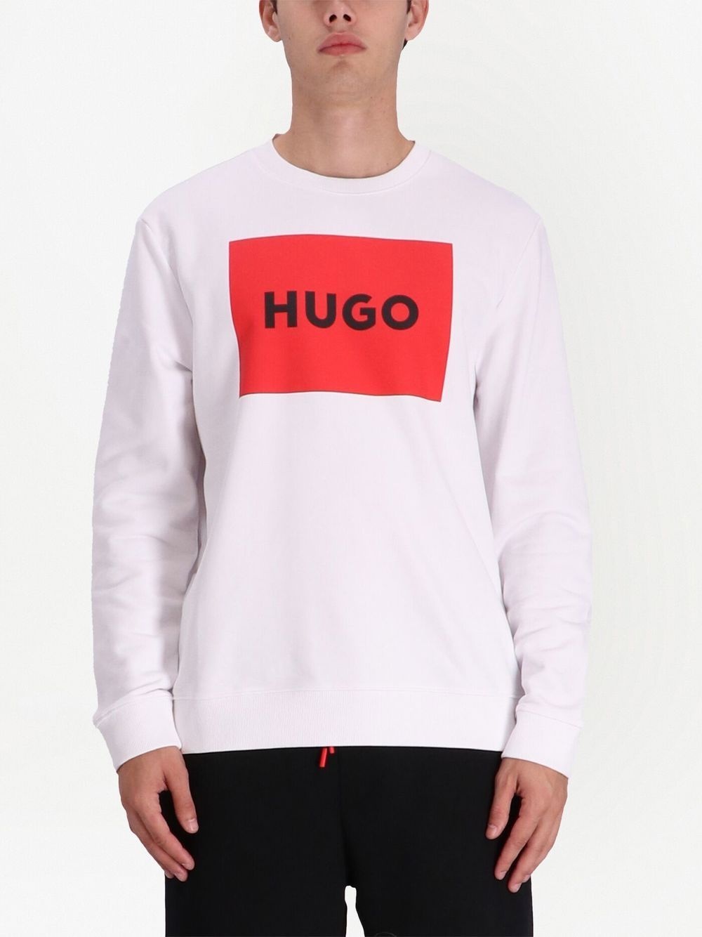 logo-print cotton sweatshirt - 3
