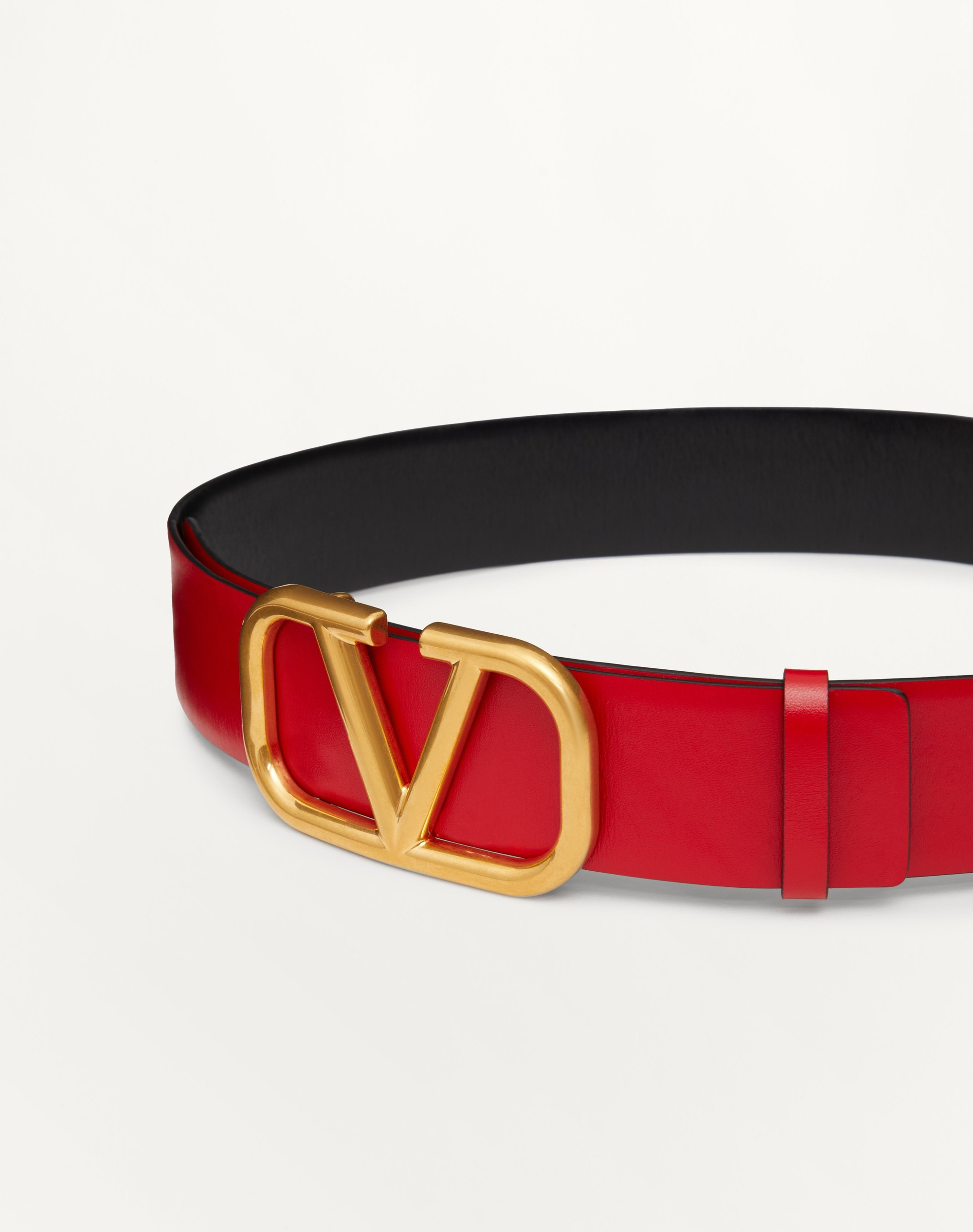 REVERSIBLE VLOGO SIGNATURE BELT IN GLOSSY CALFSKIN 40 MM - 3