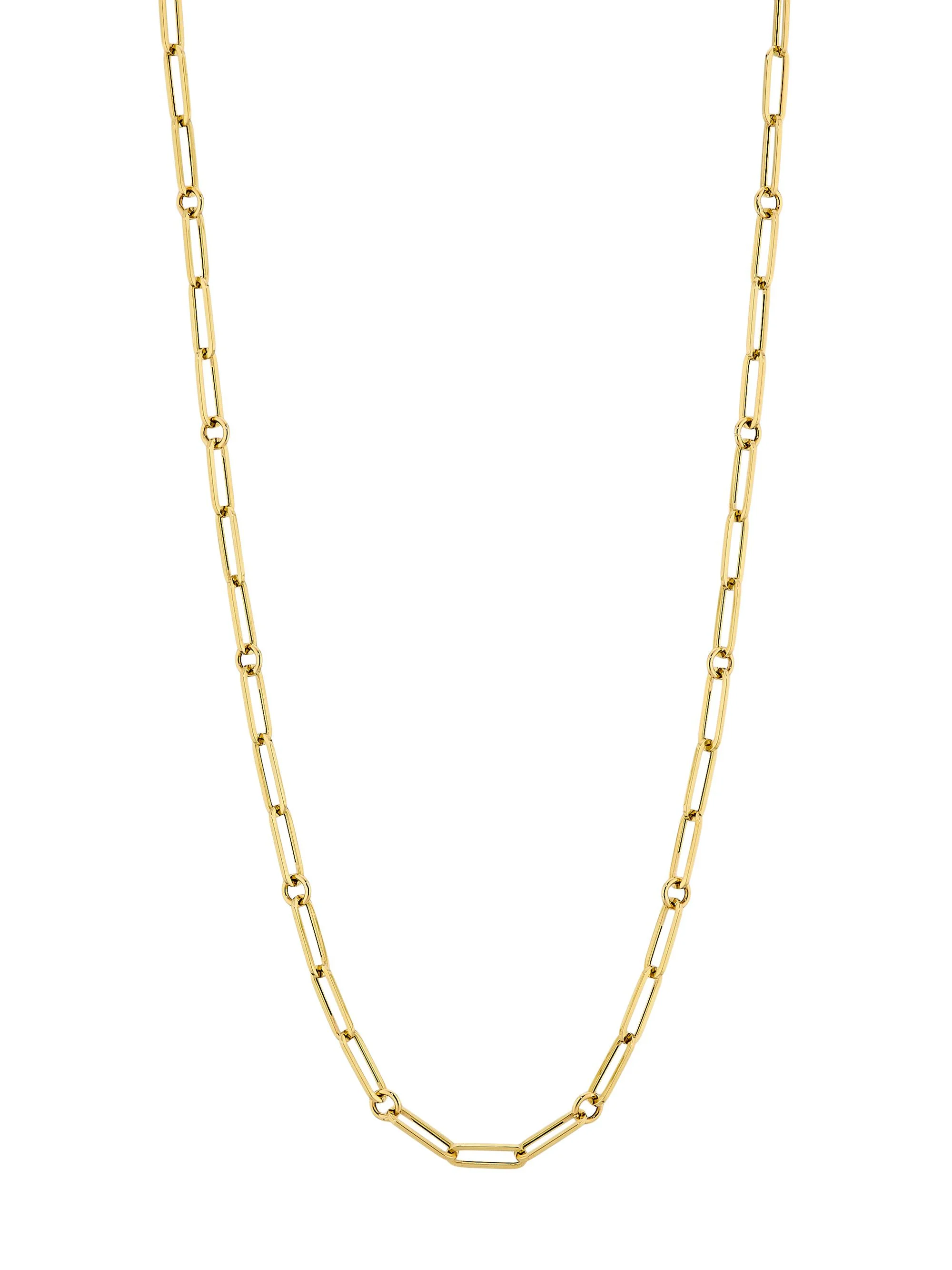 Women's Tiny Treasures 18K Yellow Gold Paper Clip Chain Necklace/17" - Yellow Gold - 1