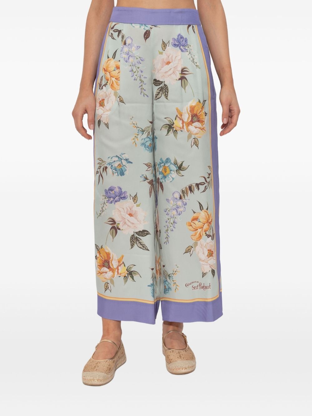 floral-print trousers - 3