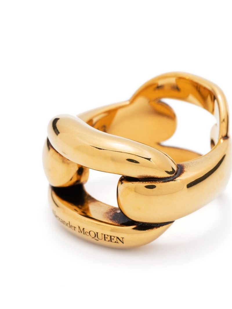 logo-engraved chunky ring 3