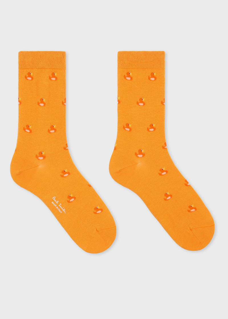Paul Smith Women's Orange 'Duck' Socks outlook