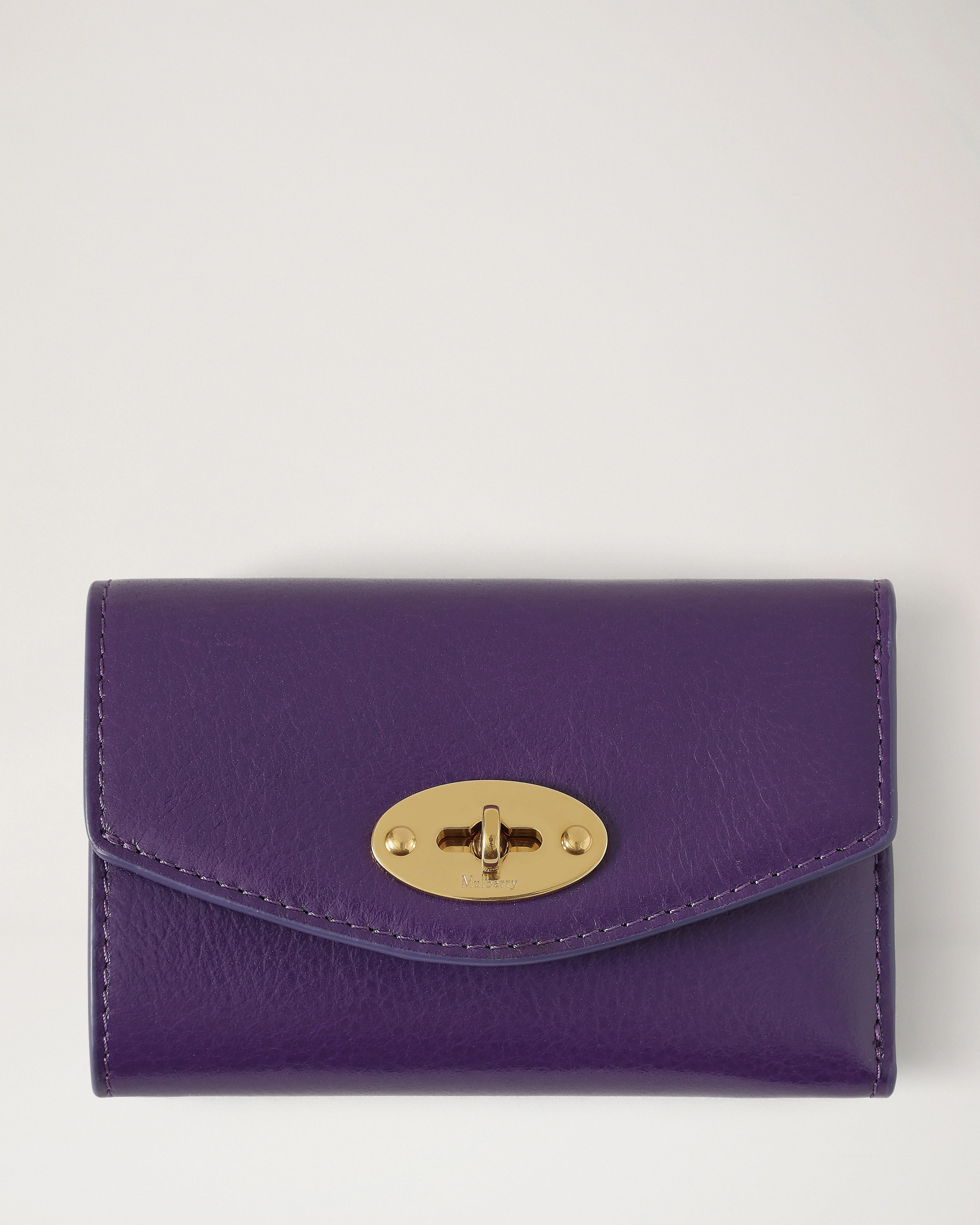 Darley Folded Multi-Card Wallet Amethyst High Shine Leather - 1
