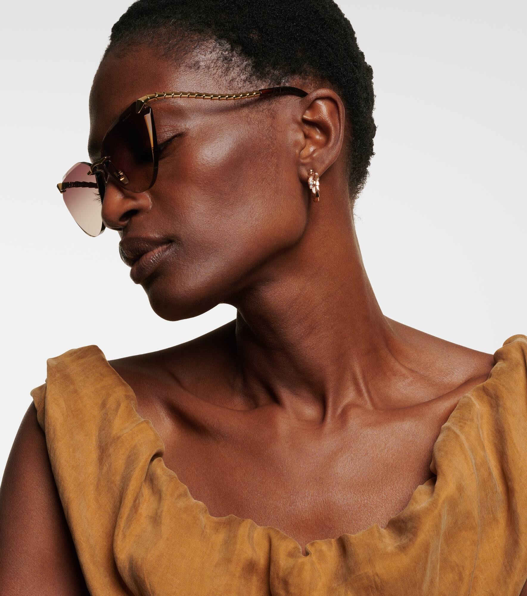 Serpenti Viper rimless cat-eye sunglasses - 6