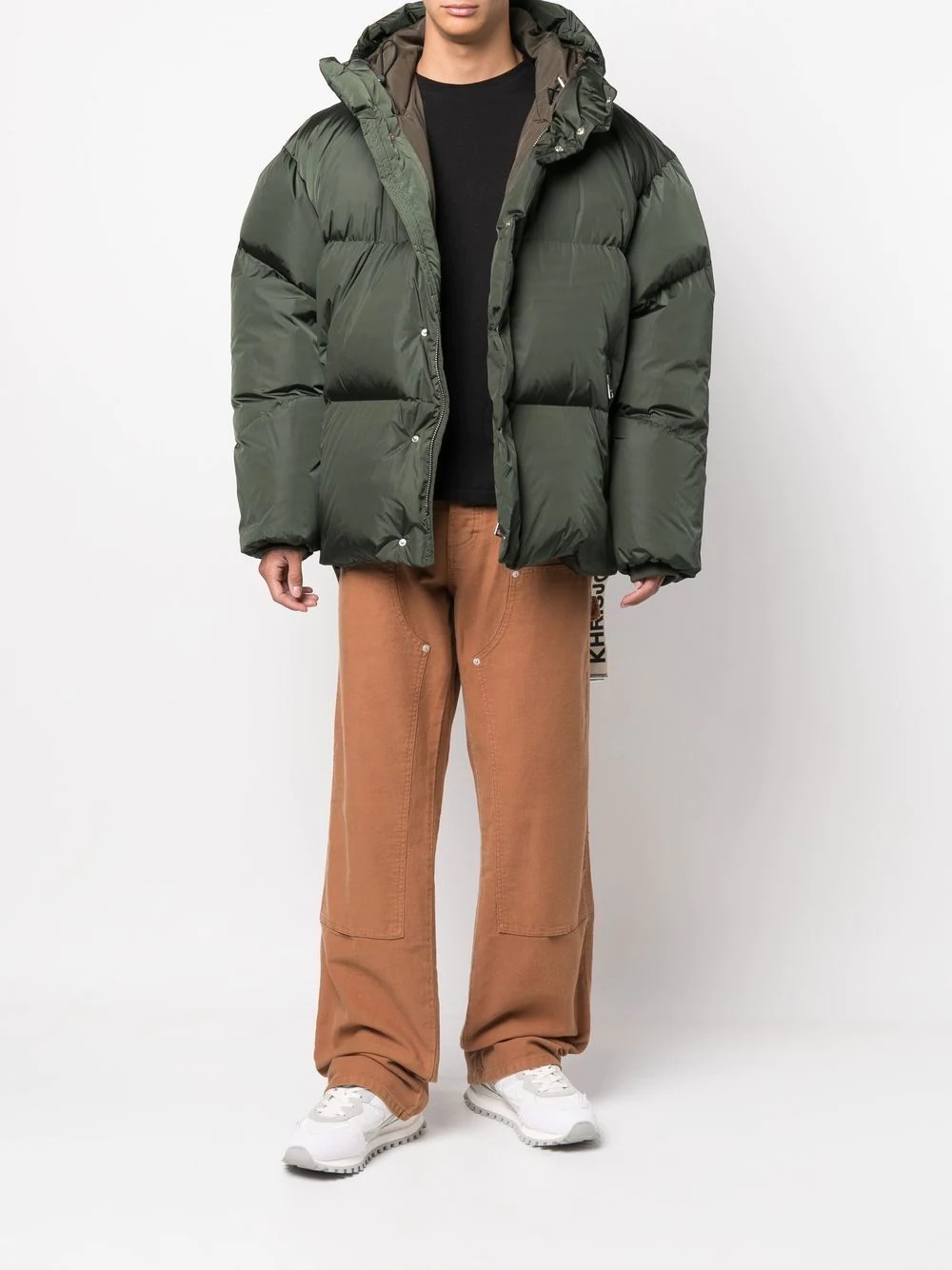 padded press-stud fastenign jacket - 2
