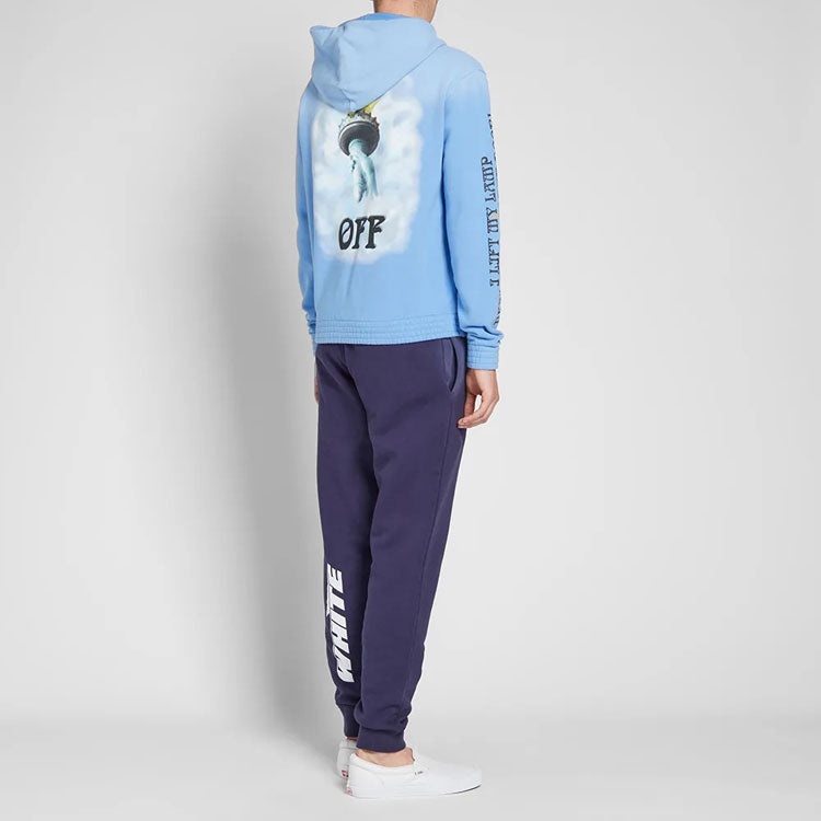 Off-White Statue of Liberty Cotton Long Sleeves Blue OMBB034E181920153199 - 5