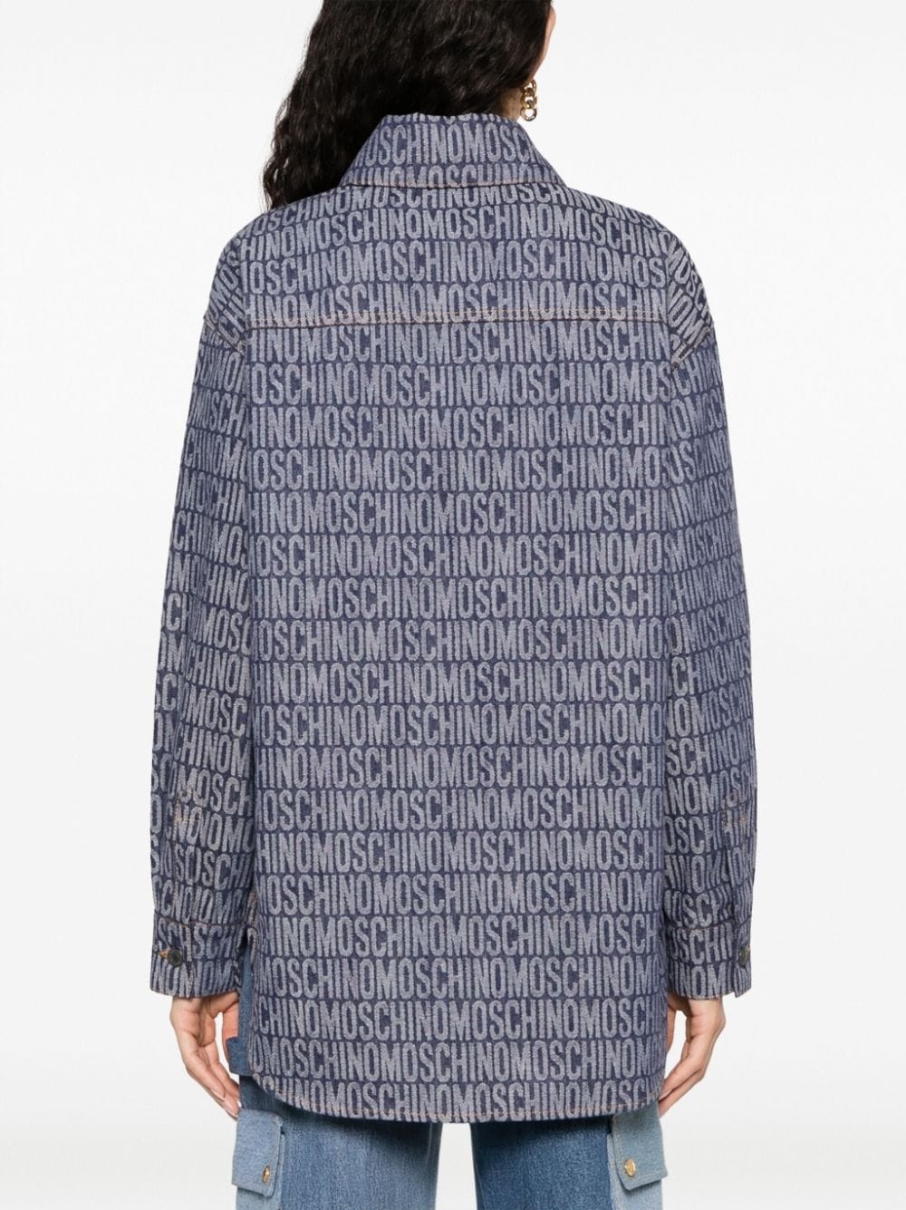 Moschino logo-jacquard denim shirt | REVERSIBLE