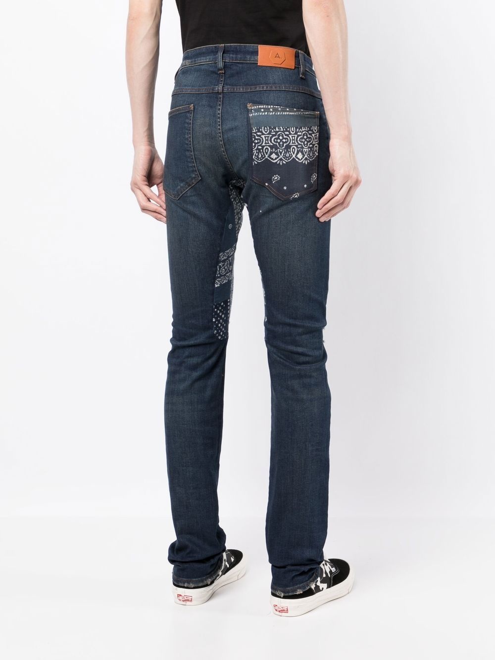 bandana-print straight-leg jeans - 4