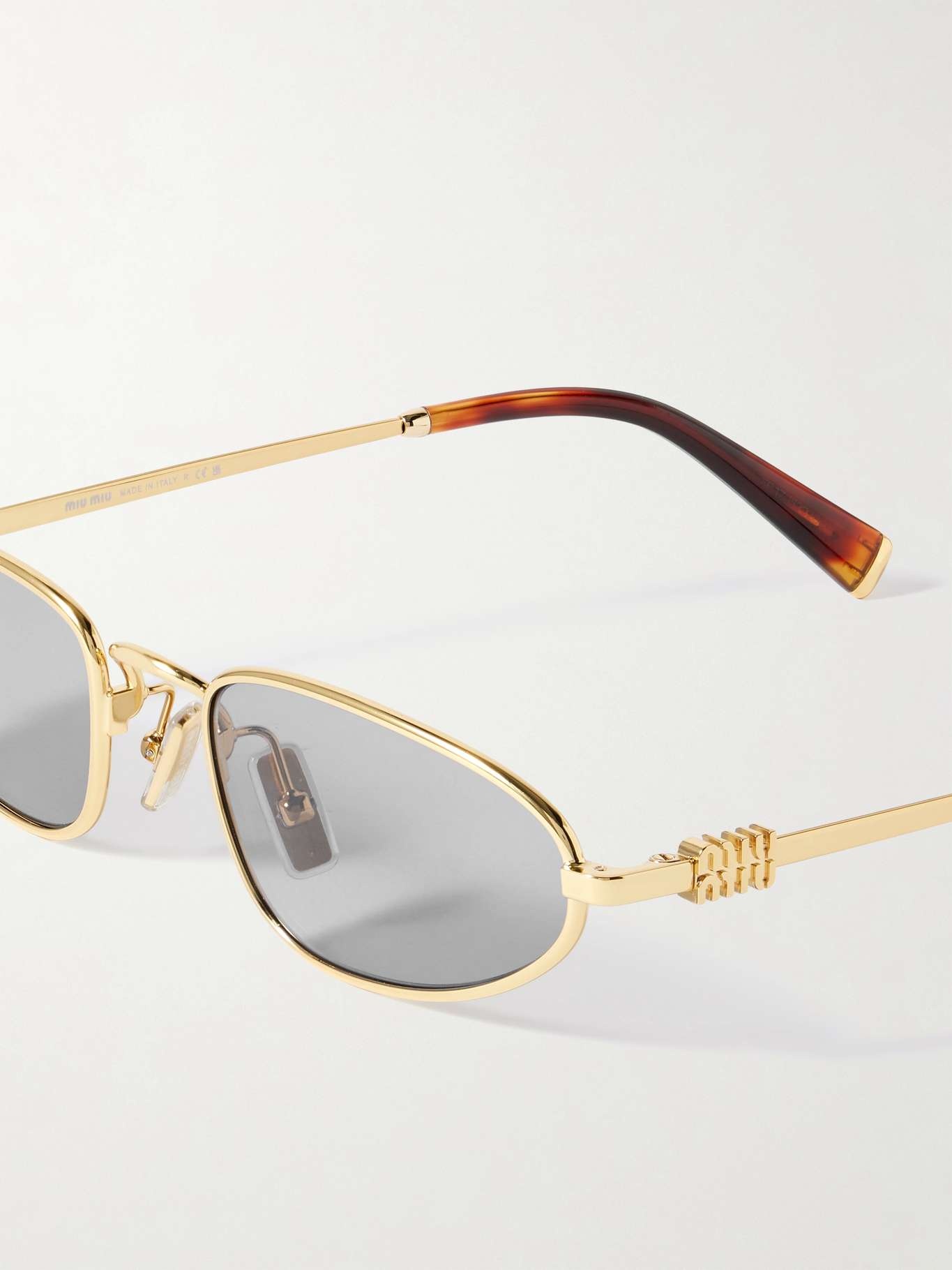 Oval-frame gold-tone sunglasses Gold - 4