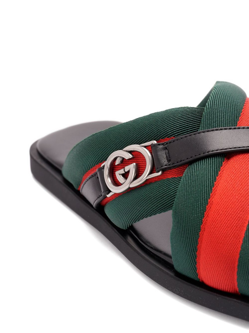 Maverik Web-striped cross-strap sandals 3