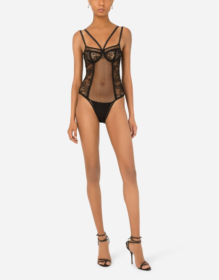 Lace balconette bodysuit - 2