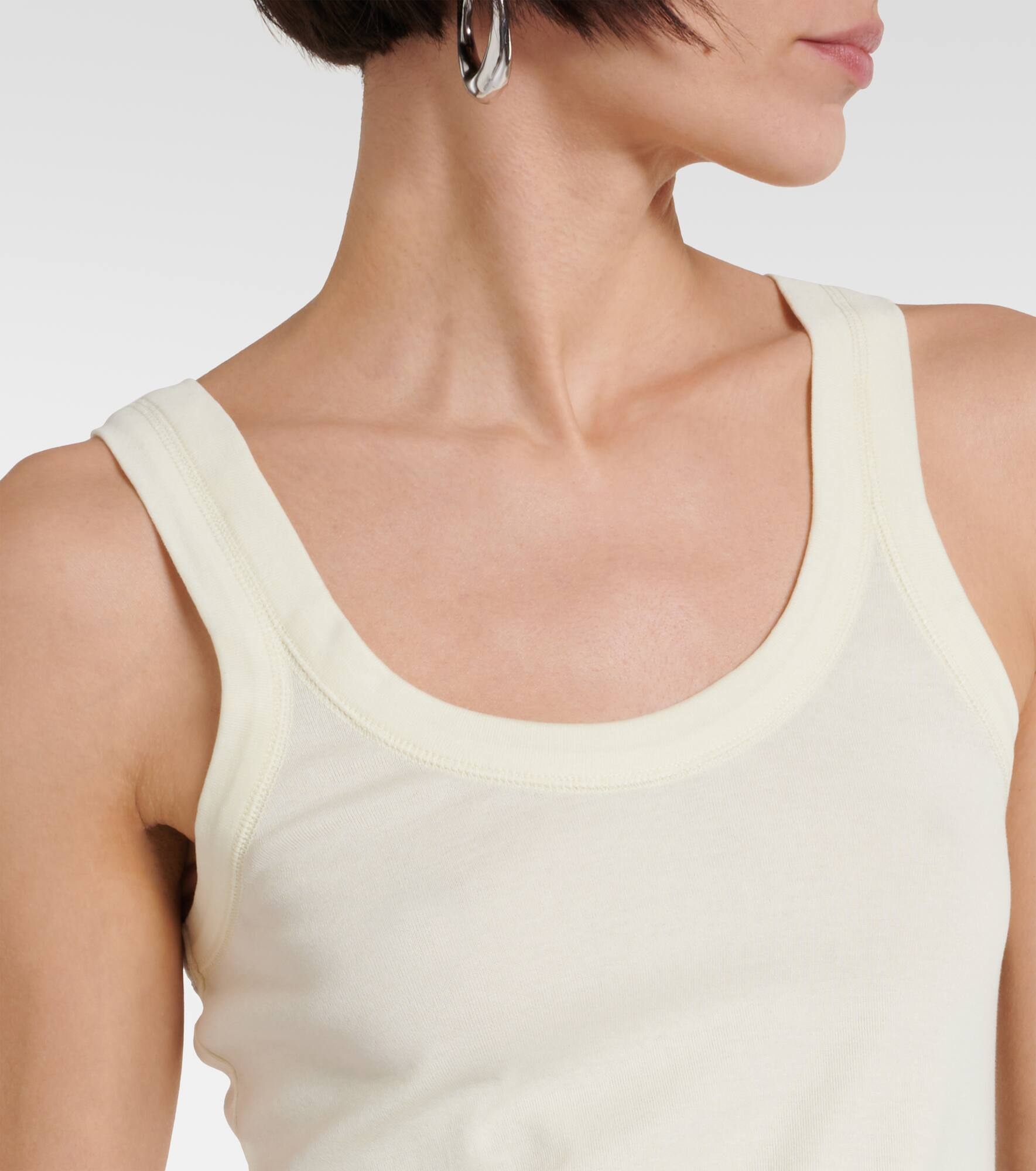 Ribbed-knit cotton tank top - 4