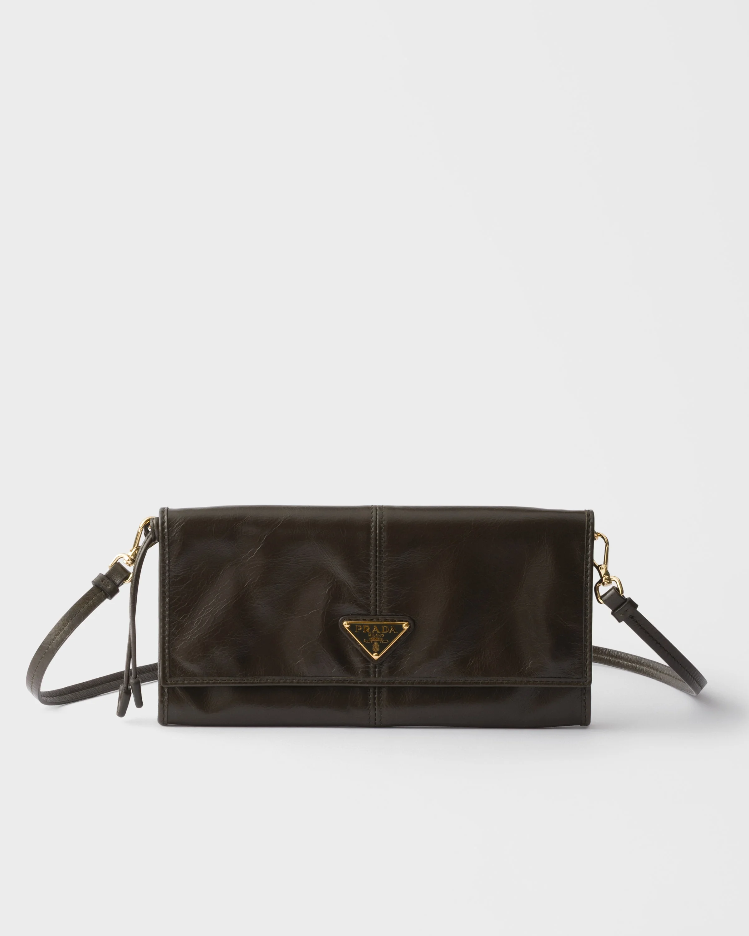 Leather wallet with shoulder strap - 1