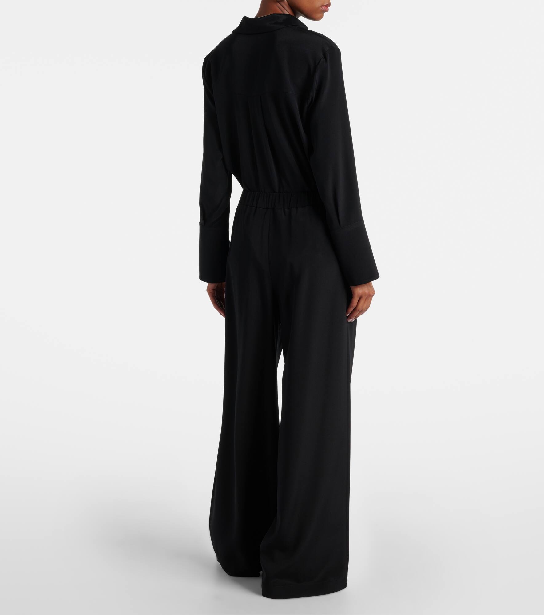 Bonn crêpe de chine wide-leg pants - 3