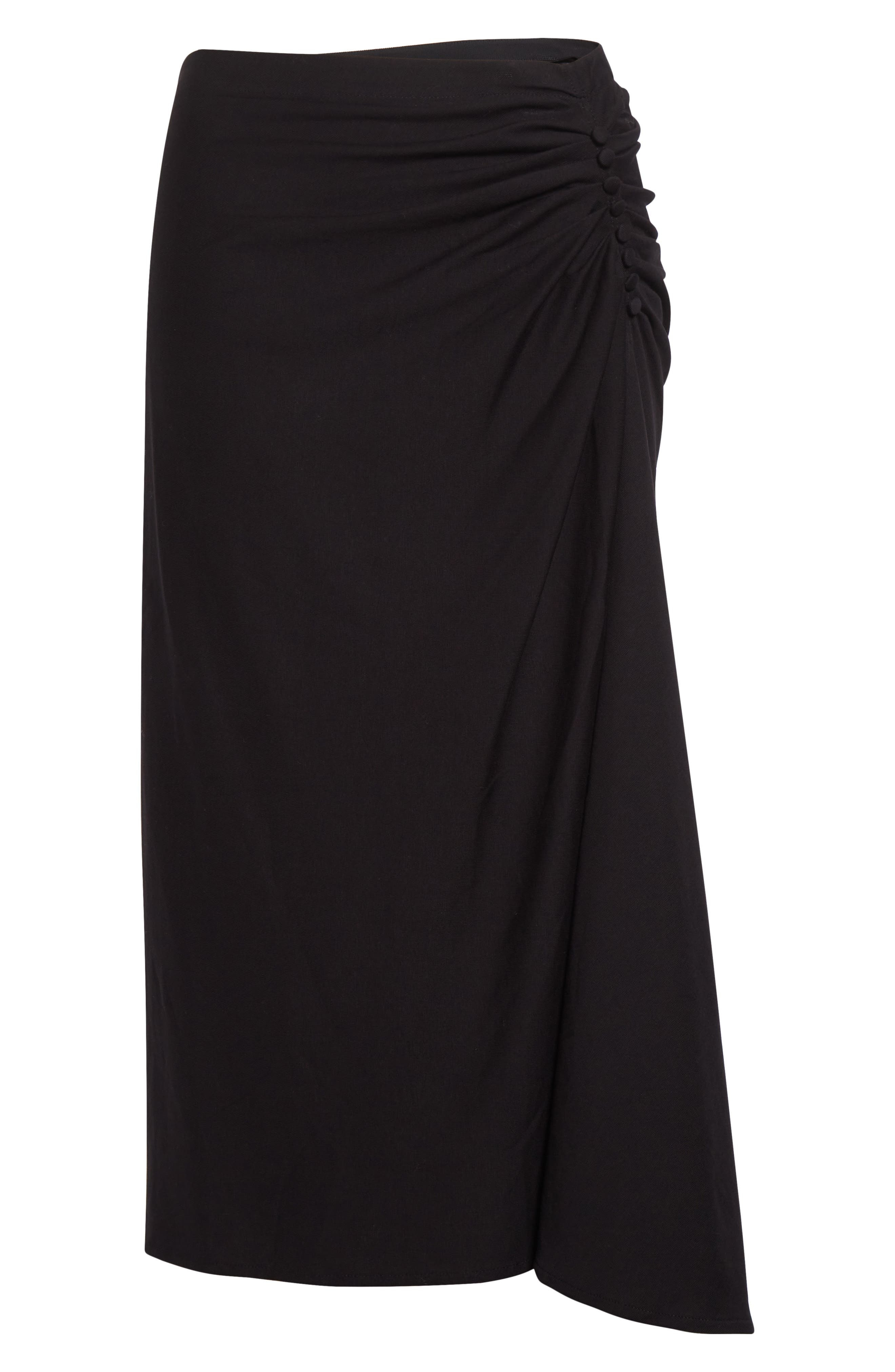 Dries Van Noten Hevira Draped Knit Skirt in Black at Nordstrom - 5