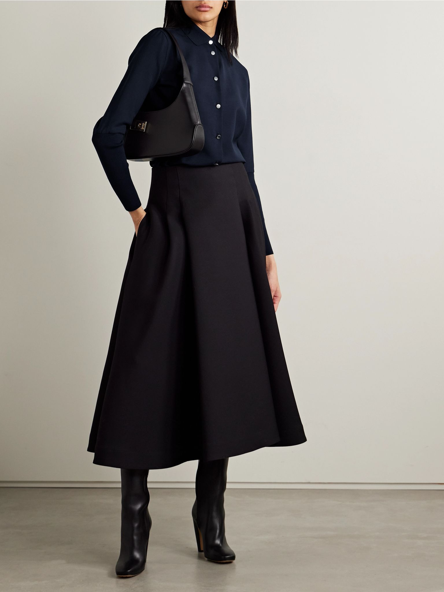 Leela wool shirt Navy - 2