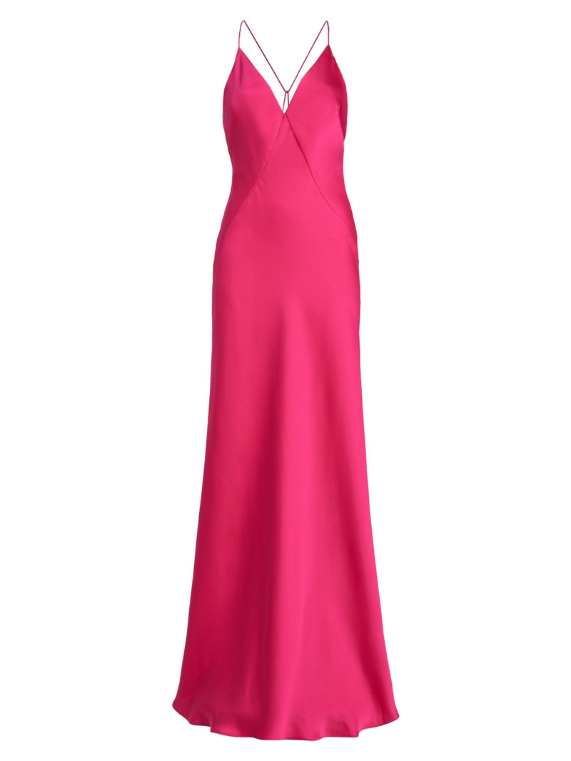 Women's Caspe Crisscrossed-Back Gown - Hot Pink 1