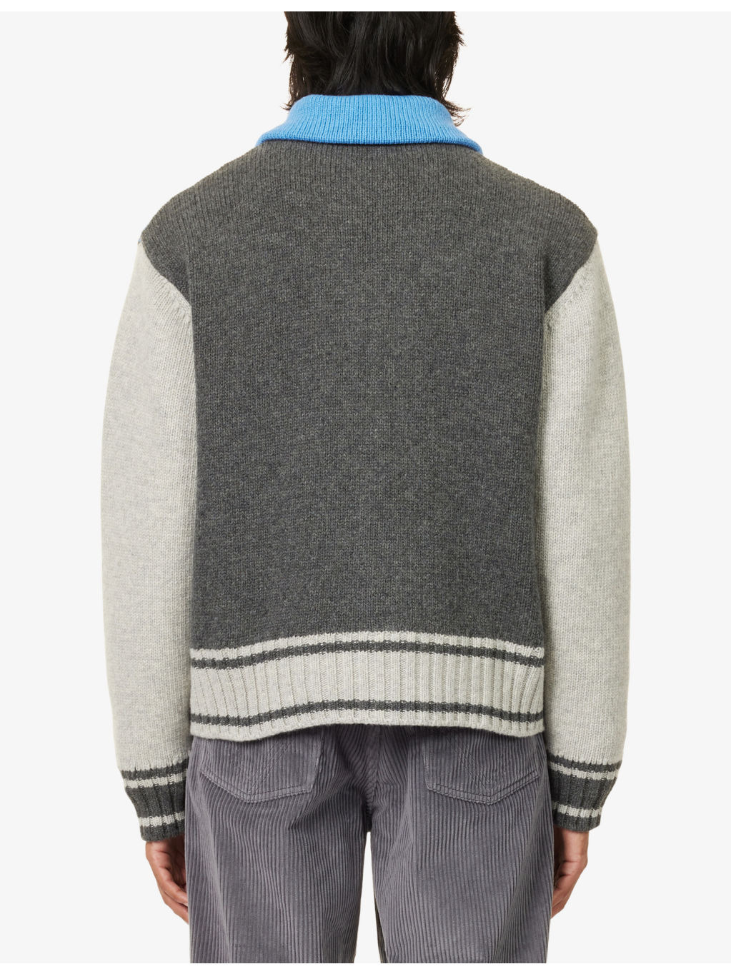 Colour-Block Knitted Jacket - 4