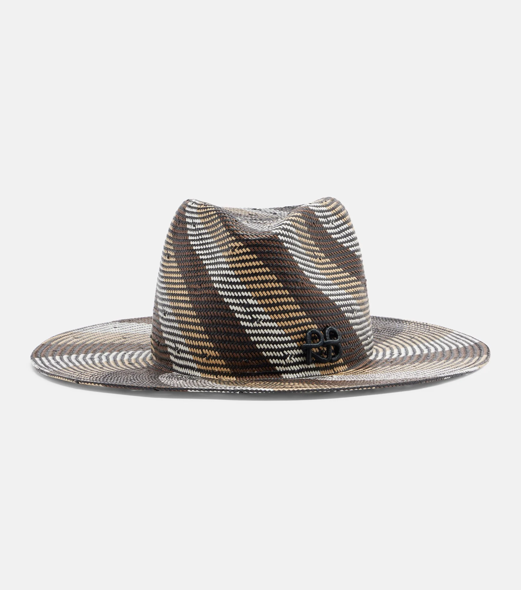 Striped straw fedora - 1