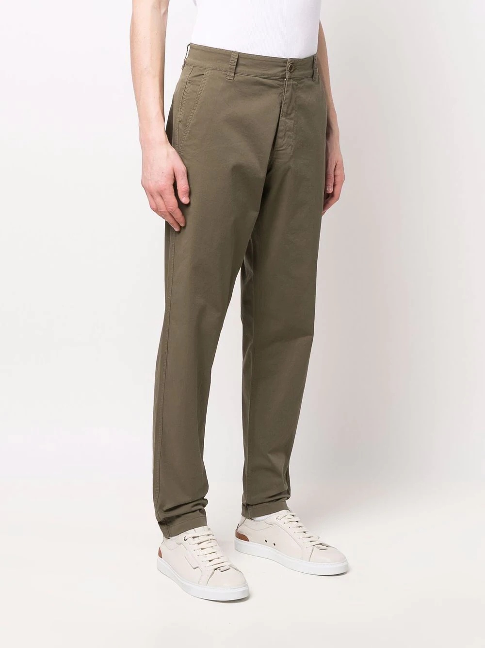 slim-cut chino trousers - 3