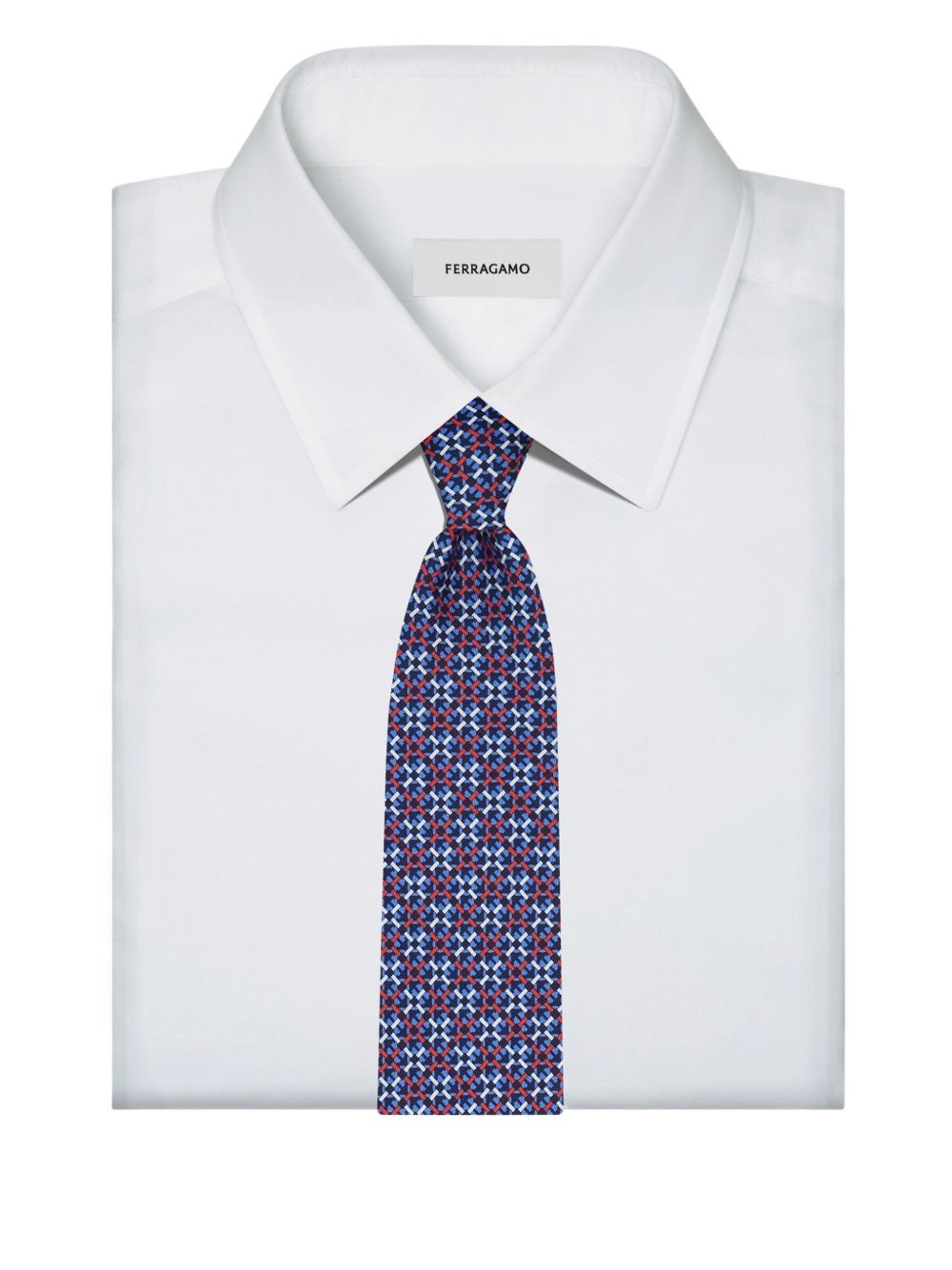 geometric-patterned tie - 4