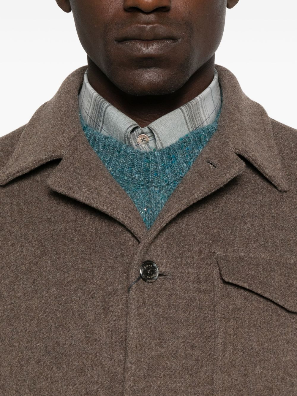 button-fastening patch-pocket jacket - 5