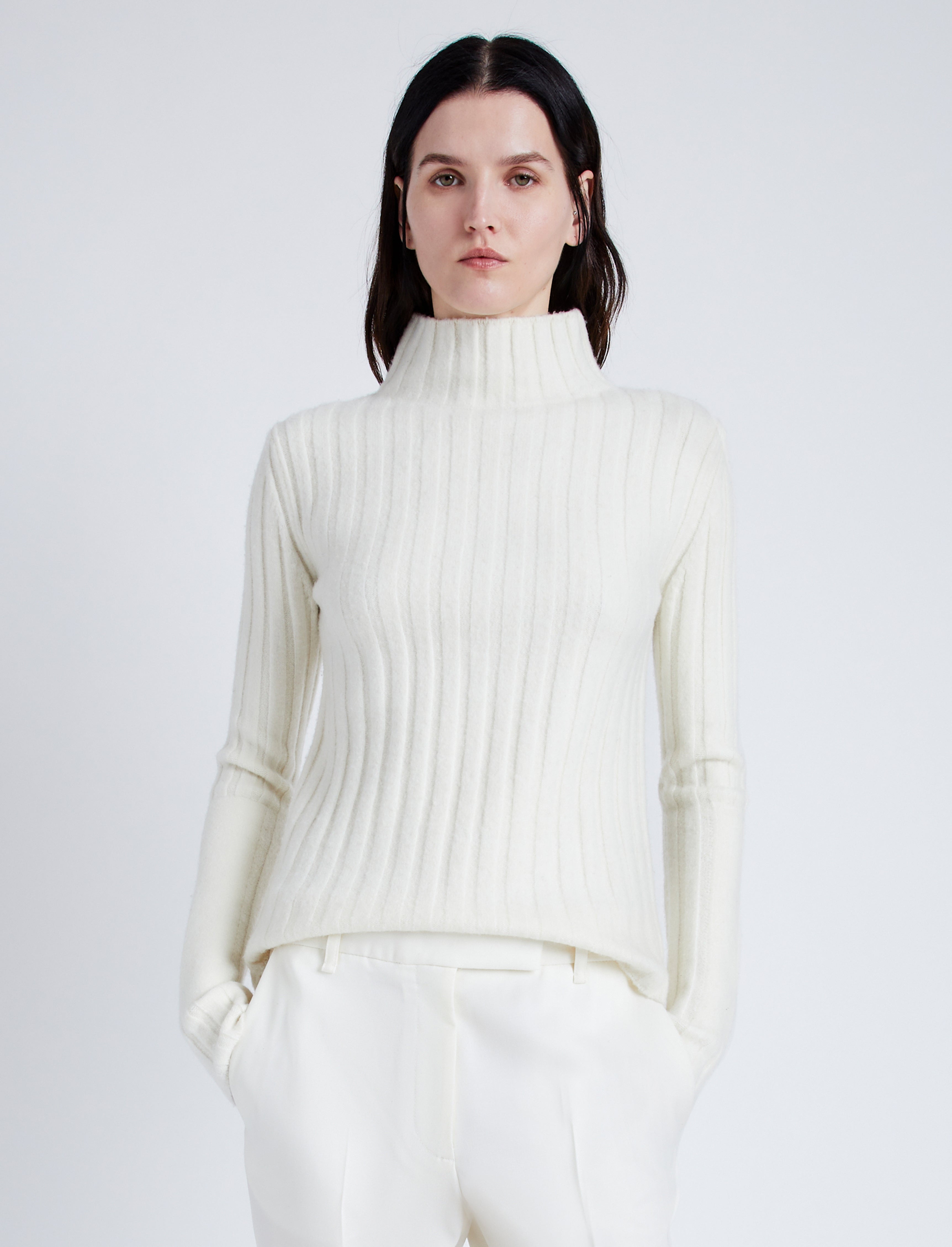 Haven Sweater in Midweight Cashmere Rib - 2