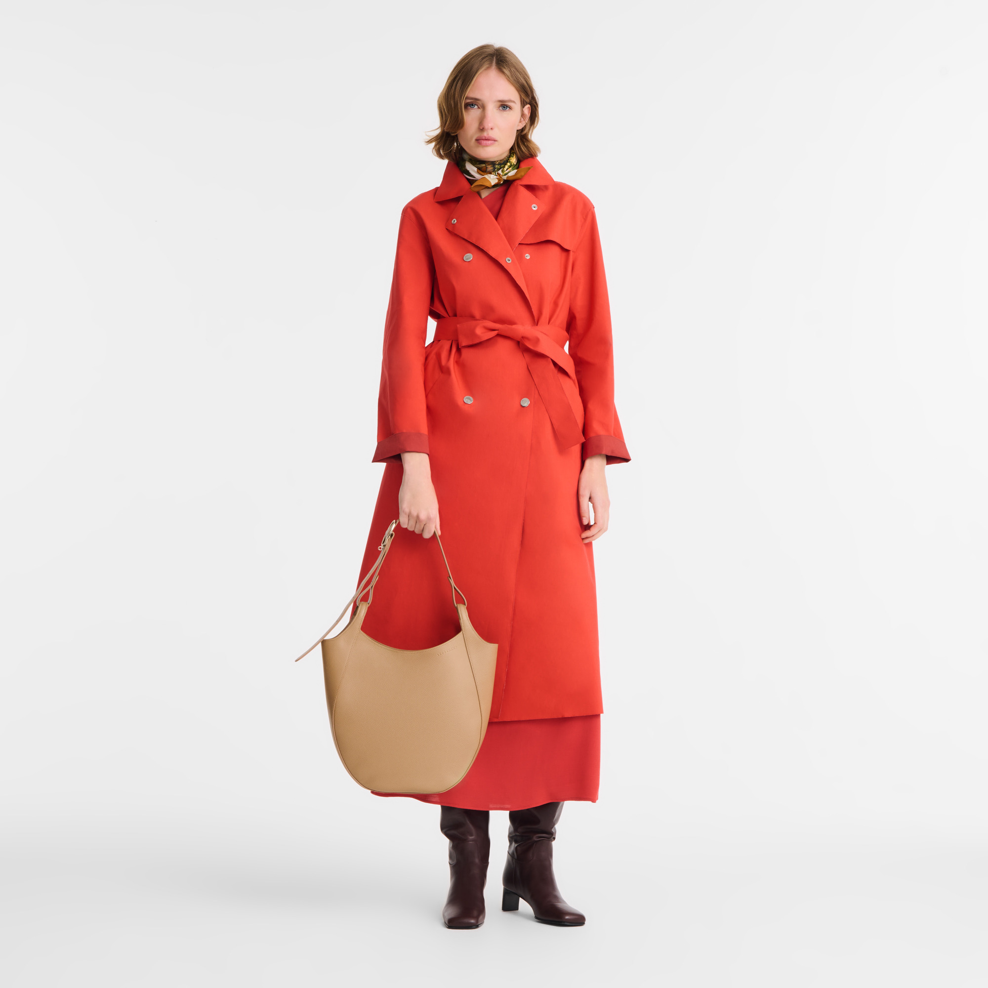 Le Foulonné L Hobo bag Biscuit - Leather - 2