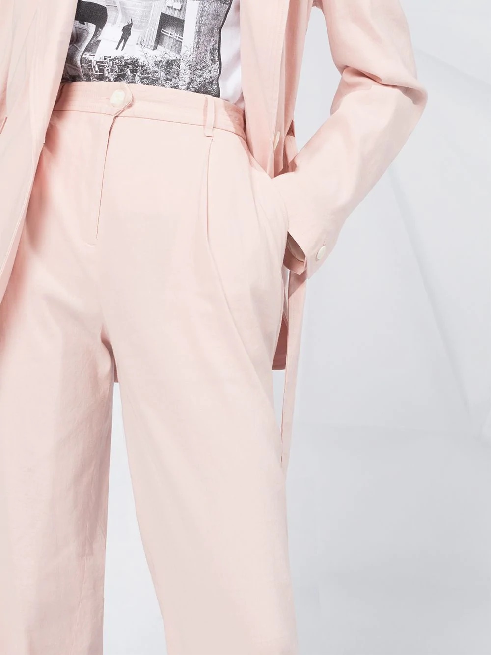 high-waisted wide leg trousers - 5