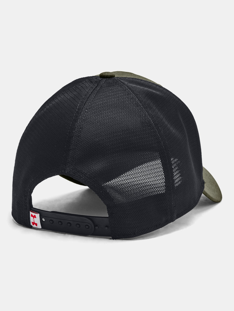 Under Armour Men's Project Rock Red One Trucker Hat outlook