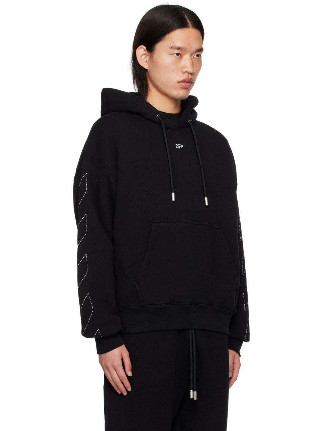 Black Off Stitch Skate Hoodie - 2