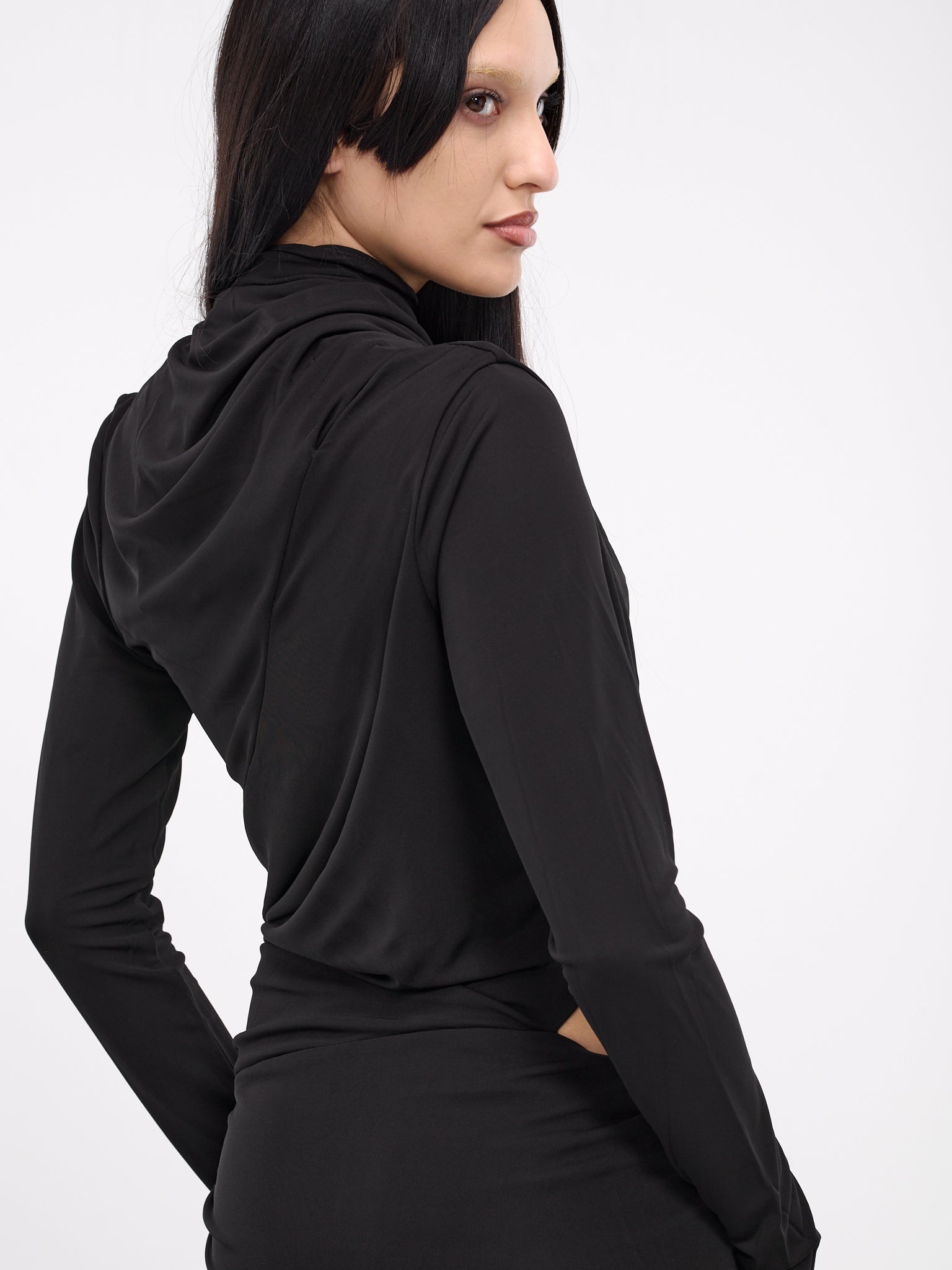Framed Drape Slice Dress - 4