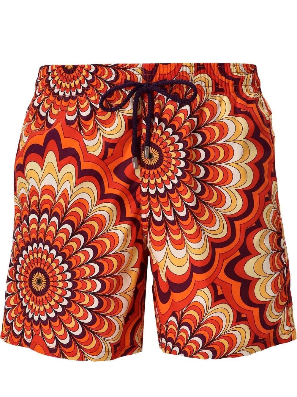 abstract-pattern print swim shorts - 1