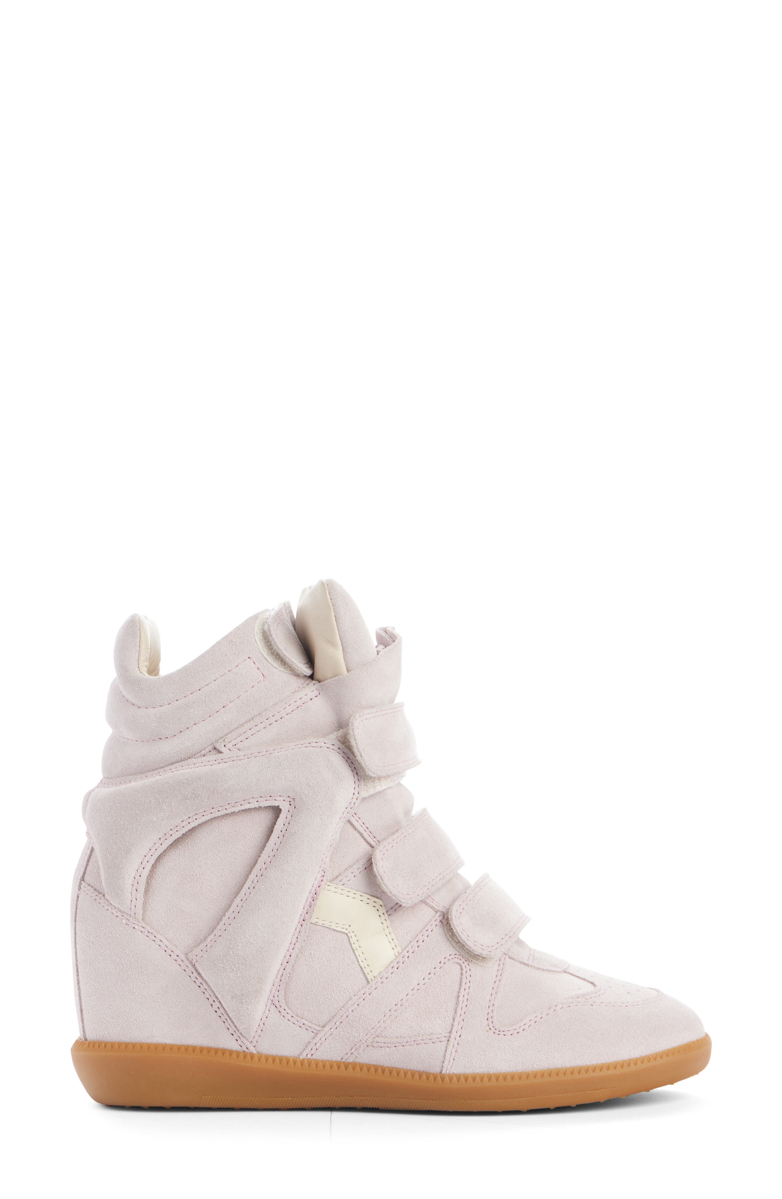 Isabel Marant Bekett Hidden Wedge High Top Sneaker in Pale Pink at Nordstrom - 4