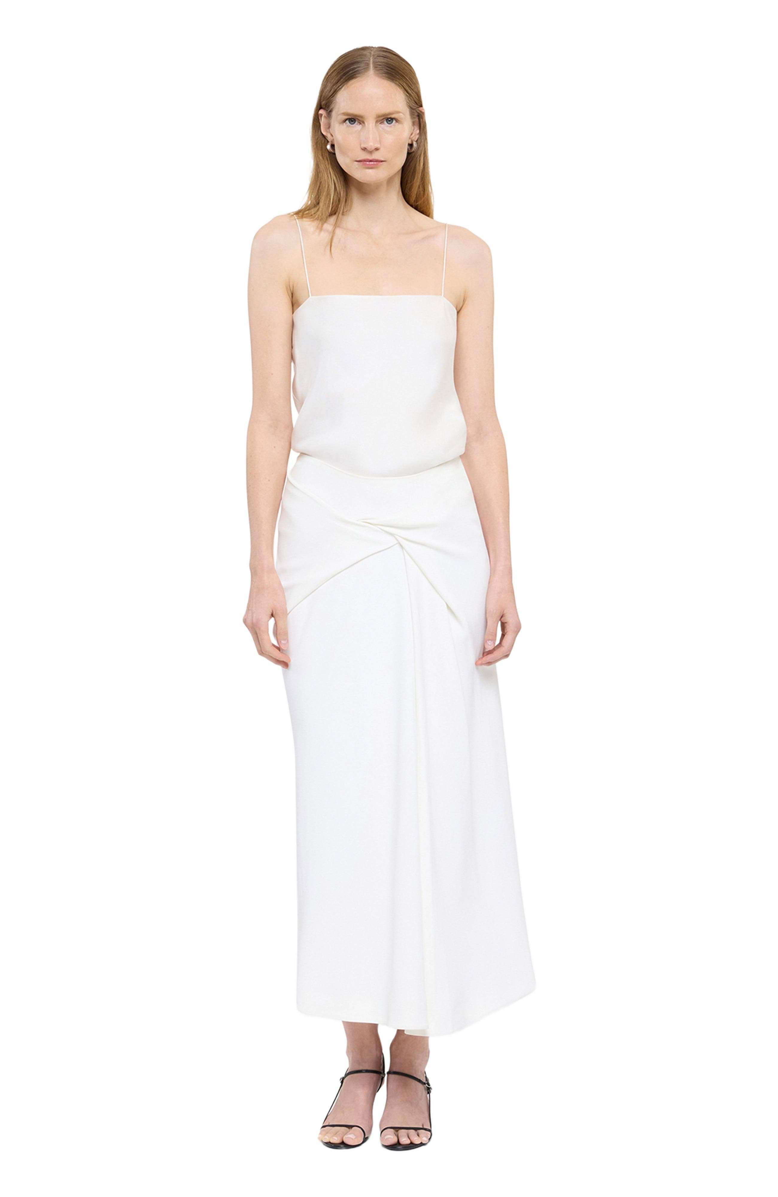Another Tomorrow Chambray Relaxed Wide Leg Pant in Medium Blue at Nordstrom - 8