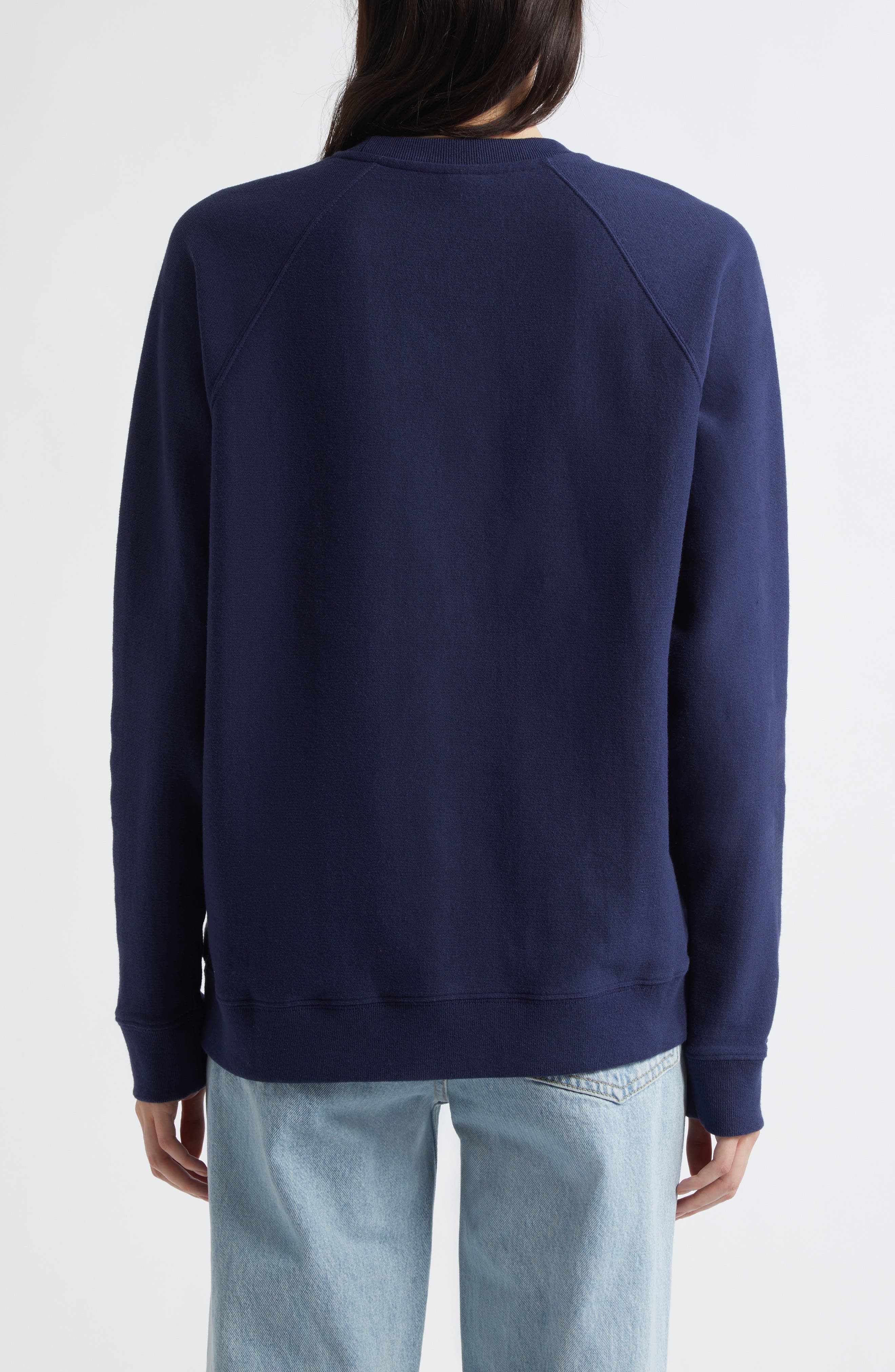 Sporty & Rich Beverly Hills Crest Graphic Sweatshirt in Dark Navy at Nordstrom - 2