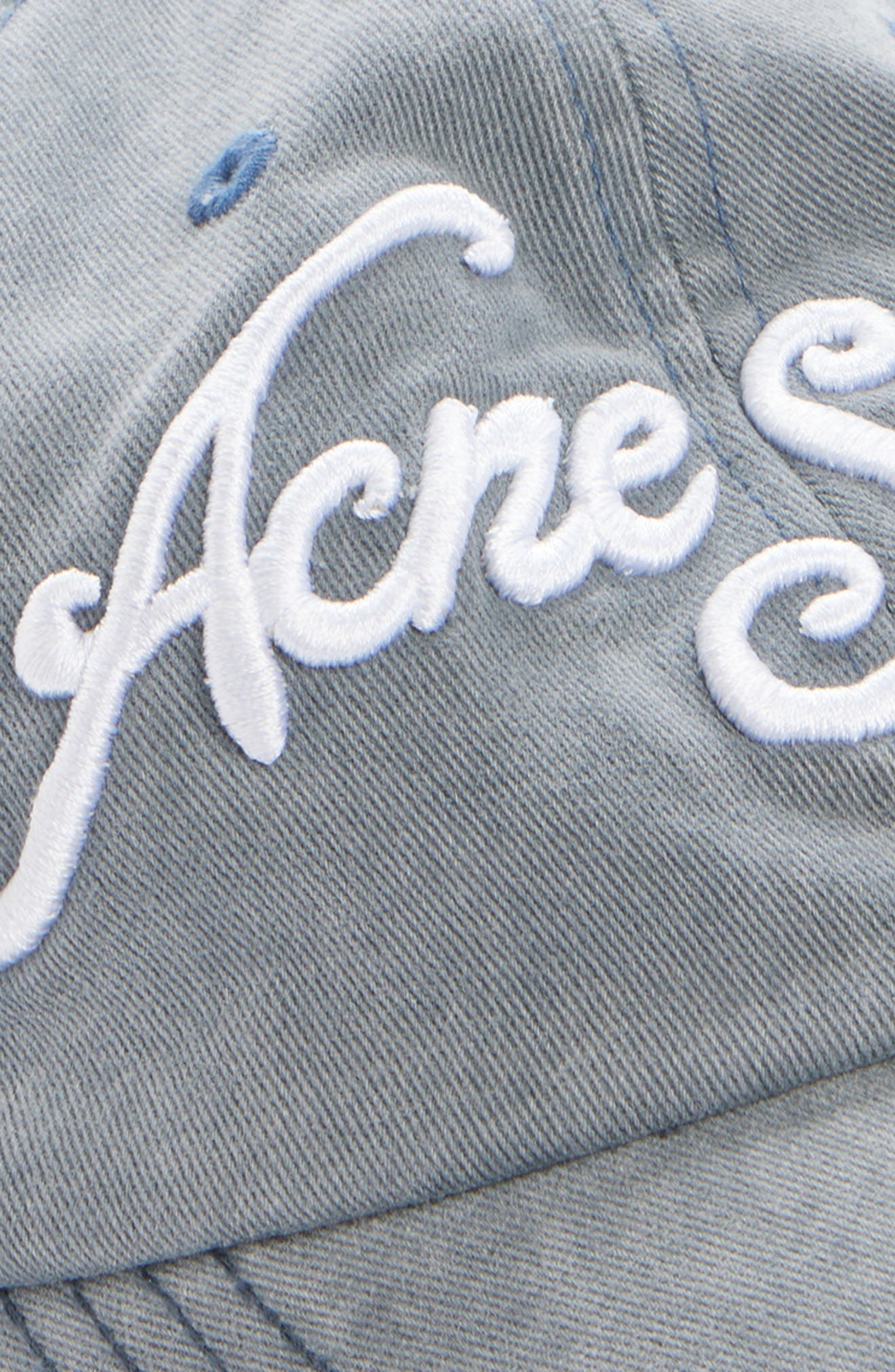 Acne Studios Tourist Logo Embroidered Cotton Twill Baseball Cap in Black at Nordstrom - 4
