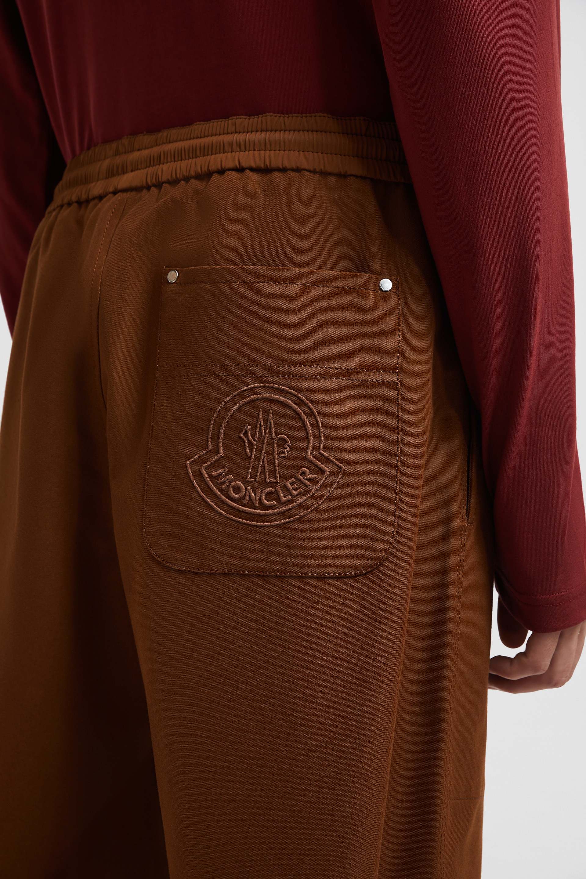 Embroidered Logo Cotton Jogging Pants - 7