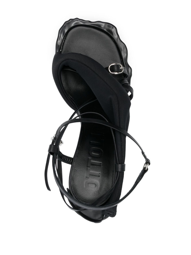 Flower 105mm leather sandals 4