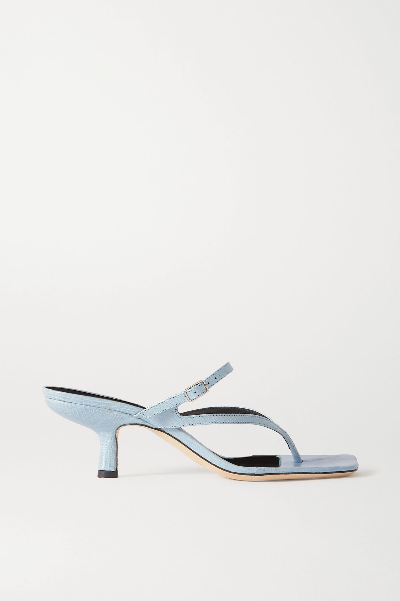 Desiree lizard-effect leather sandals - 1