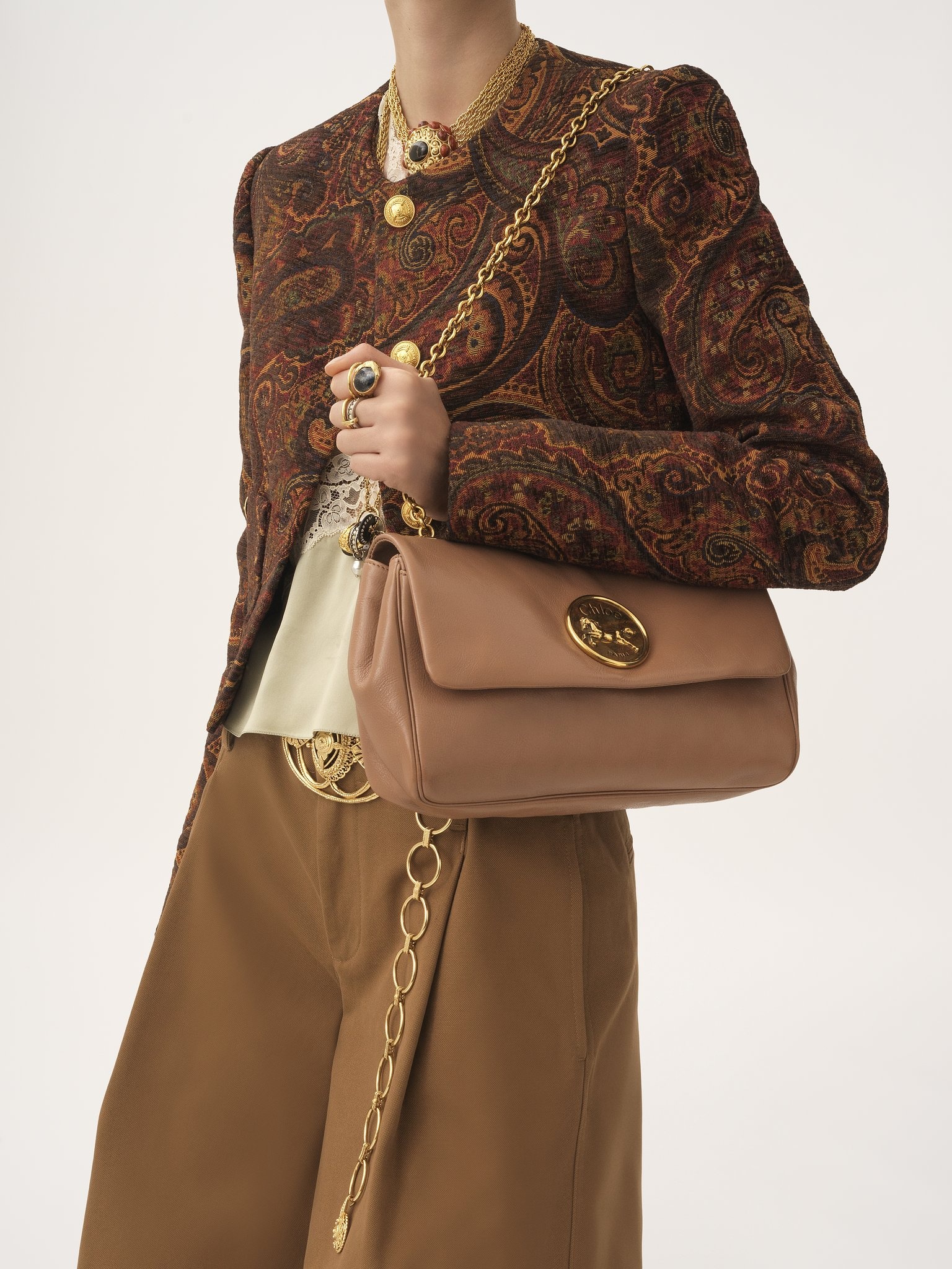 CHLOÉ HERITAGE SHOULDER BAG IN GRAINED LEATHER - 2