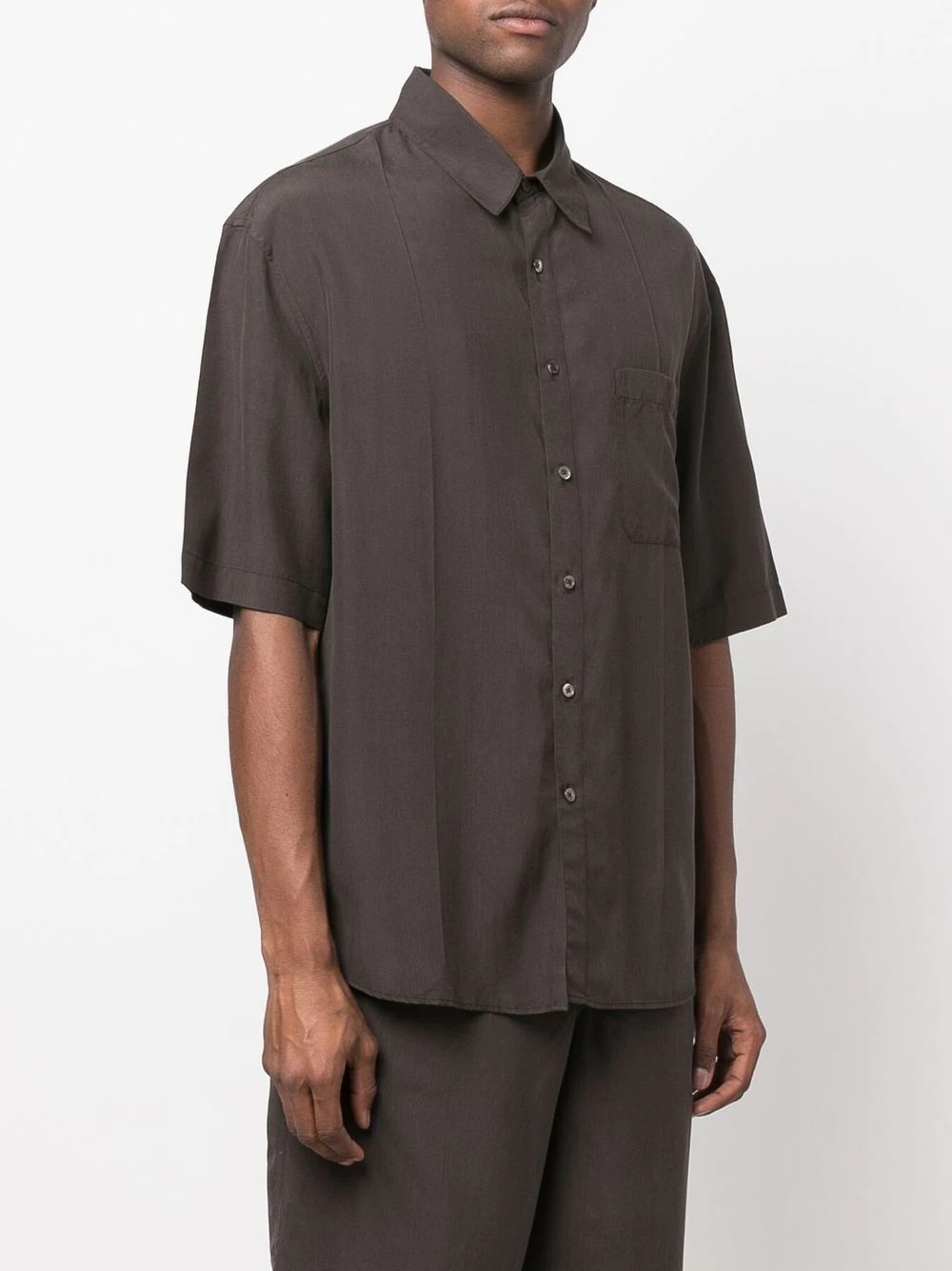 short-sleeve silk shirt - 3