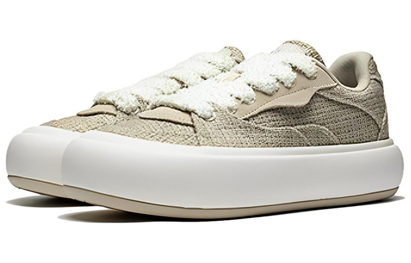 Li-Ning (WMNS) Li-Ning Puff Platform Skate Shoes 'Light Brown' AZGT092-2 outlook