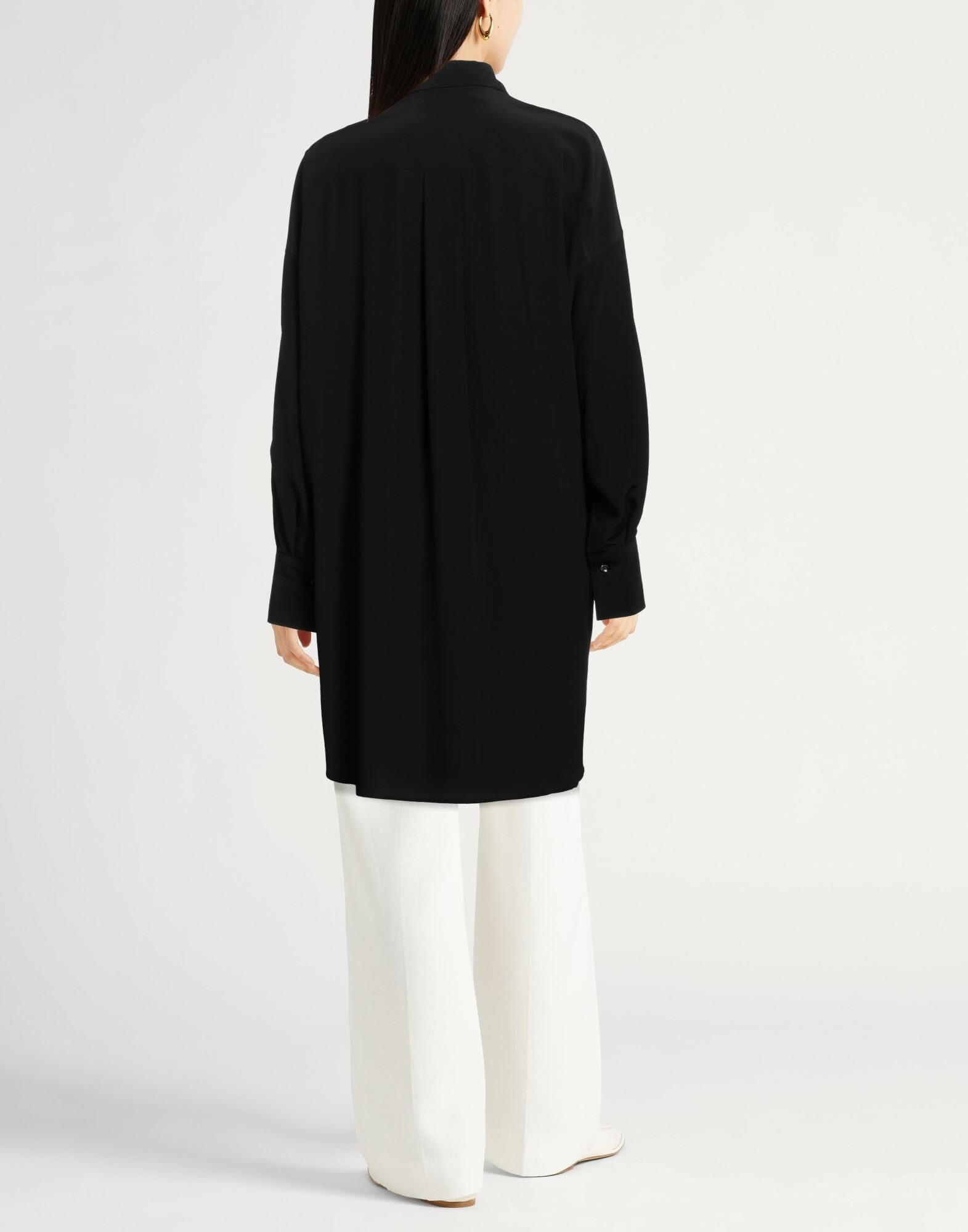 Black Women's Silk Shirts & Blouses - 3