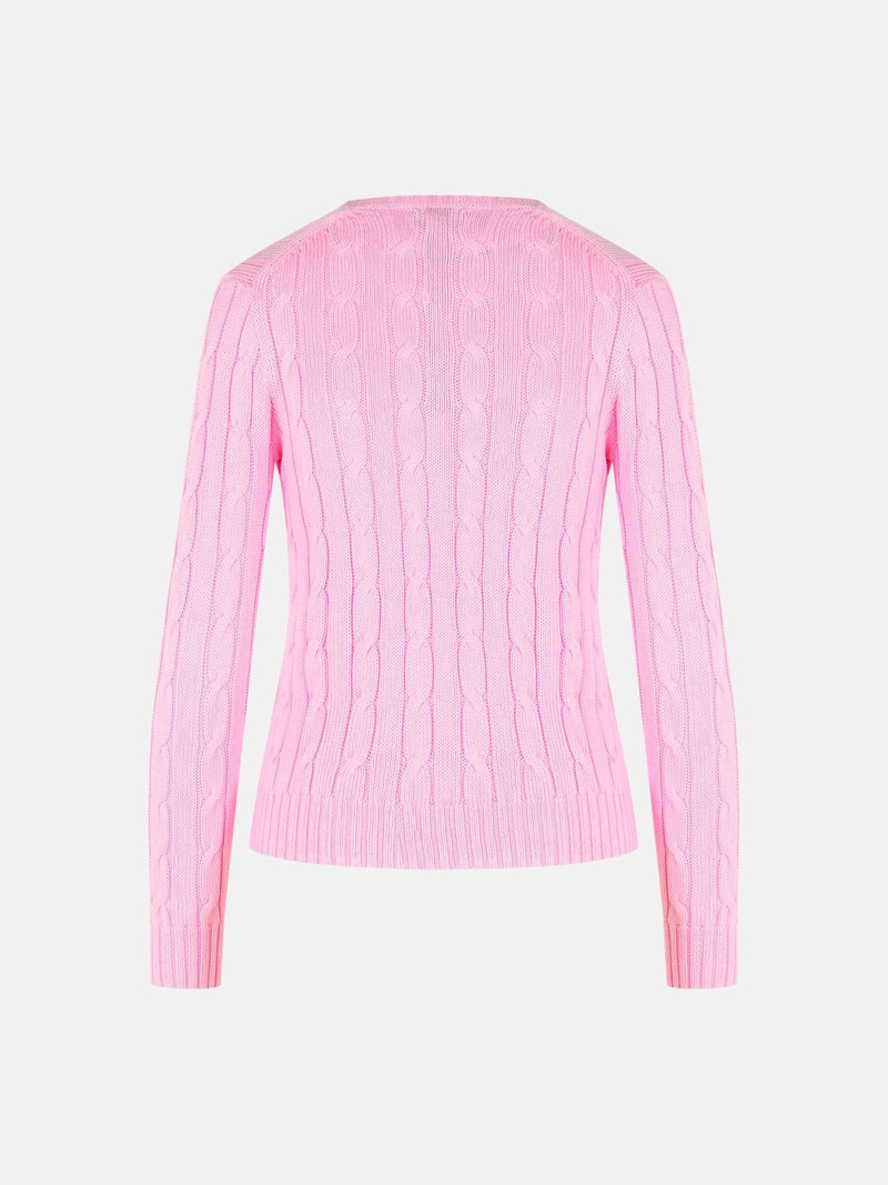 Polo Ralph Lauren 'KIMBERLY' PINK COTTON SWEATER outlook